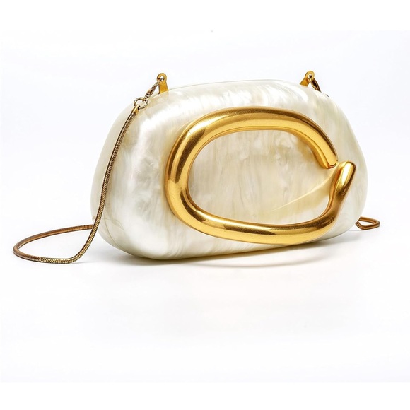 White and Gold Clutch - Picture 2 of 5